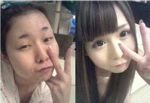 网红卸妆照片对比,真实颜值大揭秘！